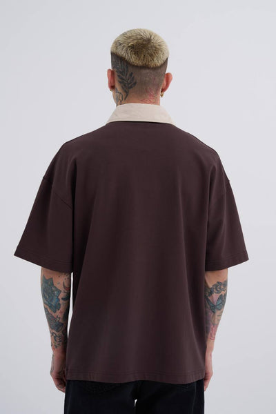 Brown CONTRAST POCKET POLO